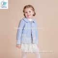 Kids Winter Woolen Coat Girls Outwear With Flower Printing Designs For Kids Clothes